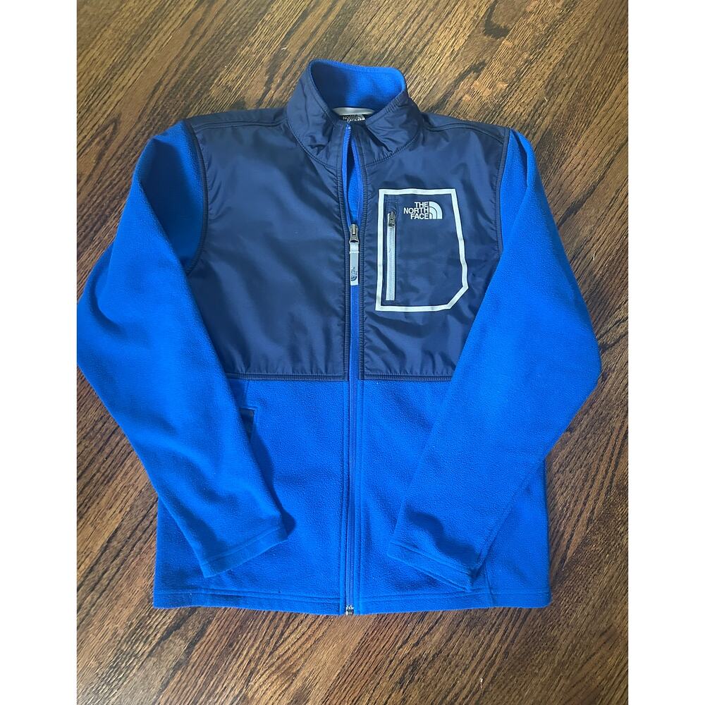 The North Face Boys Blue Fleece Full Zip Jacket - Large (14/16)